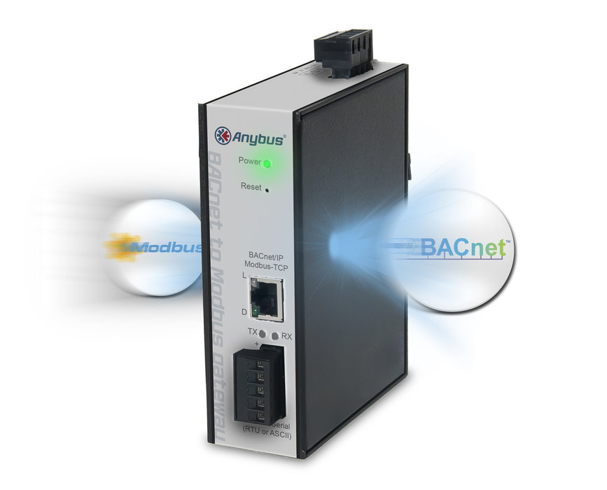 La nueva pasarela Anybus permite que los dispositivos Modbus se comuniquen con BACnet